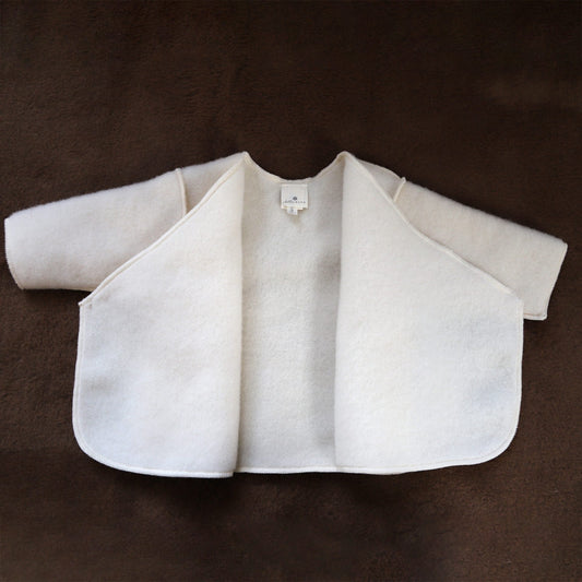 Giacca avvolgente in pile merino per bambini