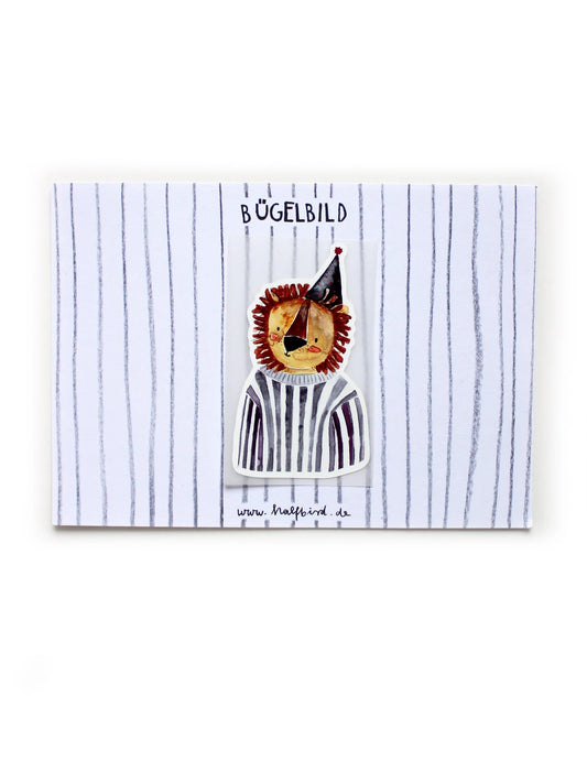 Birthday lion iron-on patch