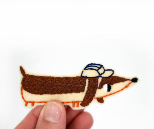 Iron-on patches dachshund Detlef