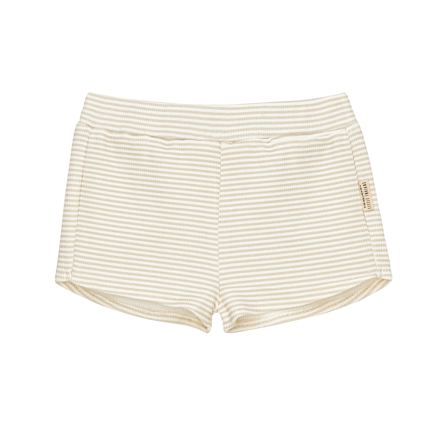 Grau Gestreifte Rib-Shorts 3-18 Monate