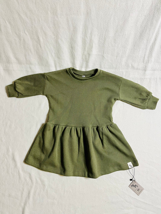 Oversize Waffeljersey Kleid "HEDI"