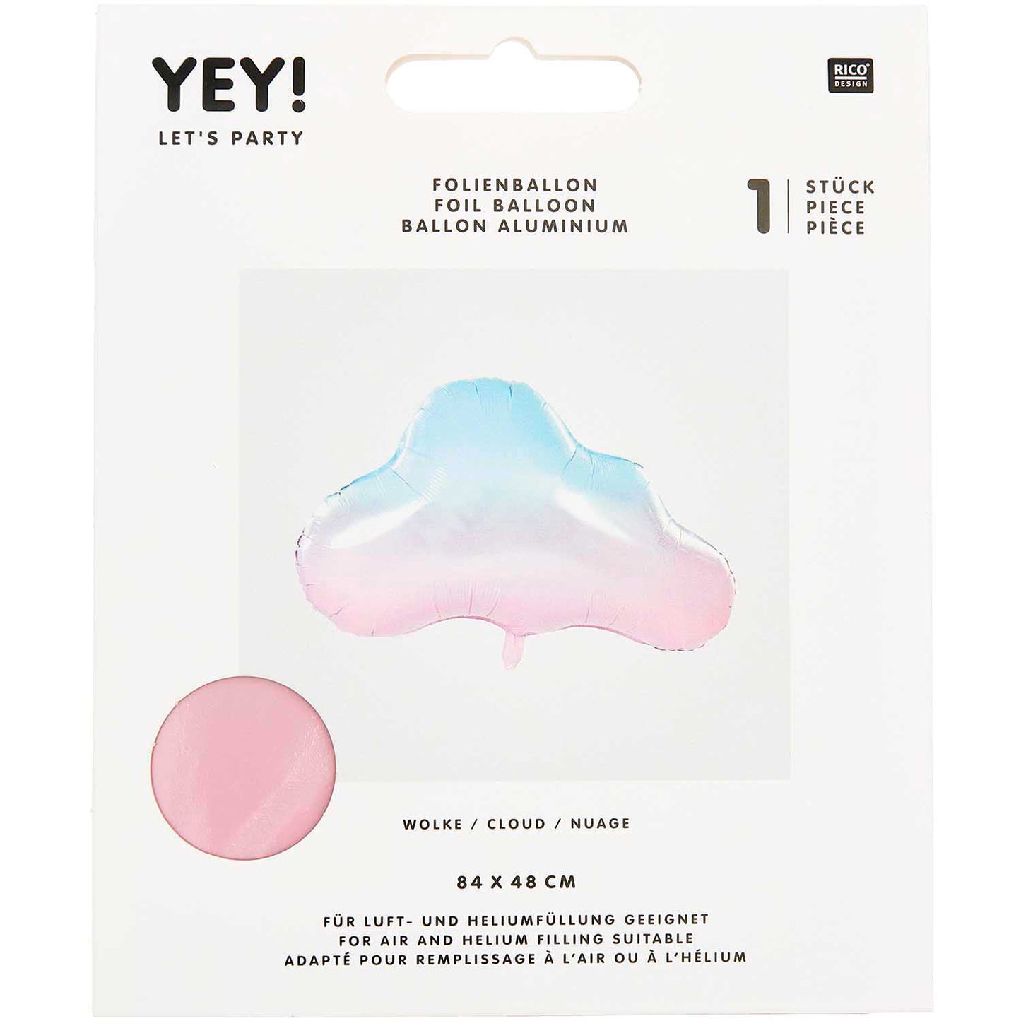 Folienballon Wolke ombré