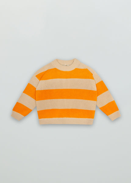 Organic cotton knit sweater Emanuelle Noce di Cocco & Aperol 4 and 6 years