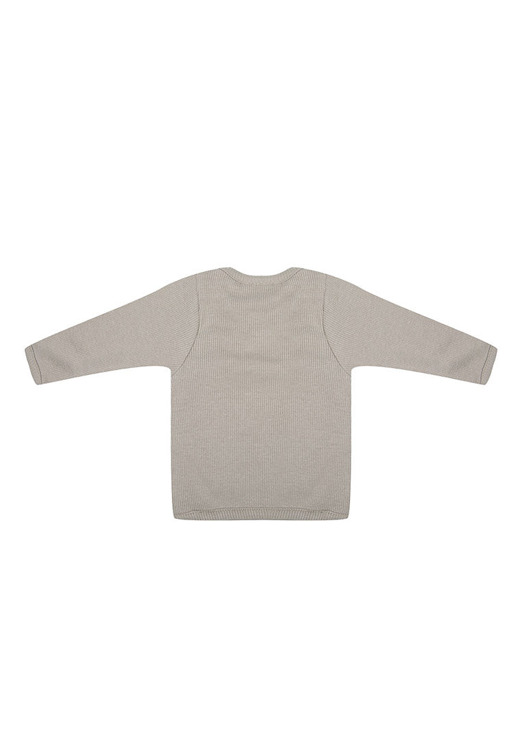 Wickel Rib-Longsleeve Steingrau 1-12 Monate