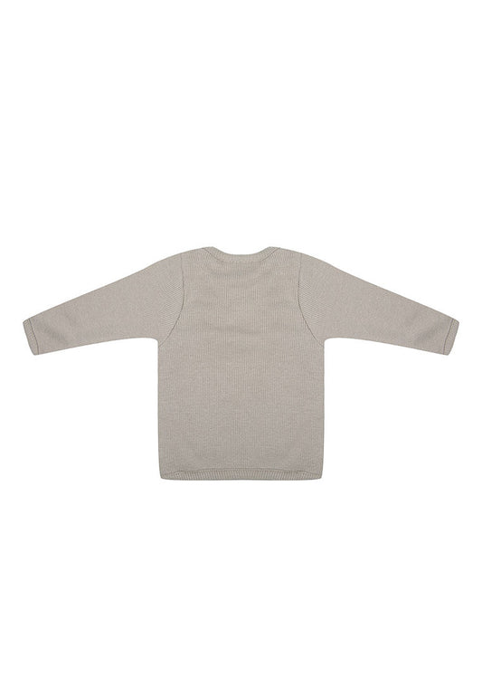 Wickel Rib-Longsleeve Steingrau 1-12 Monate