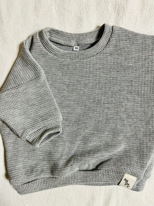 Oversized Waffeljersey Sweater "FEO"