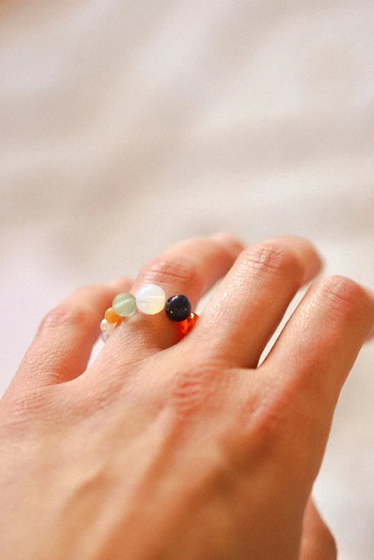 BOULE Ring - Seafoam, Opal, white, navy, orange