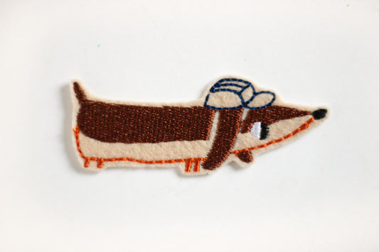 Iron-on patches dachshund Detlef