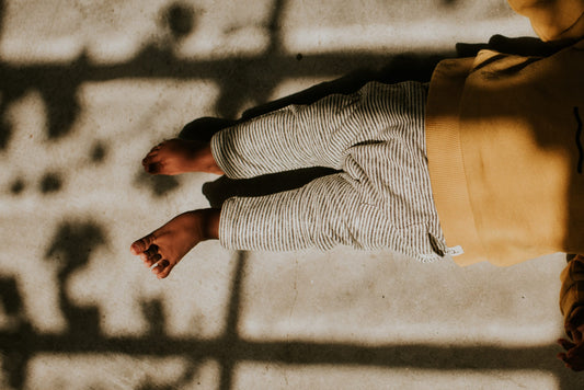 Baby harem pants cream/anthracite melage size 50/56