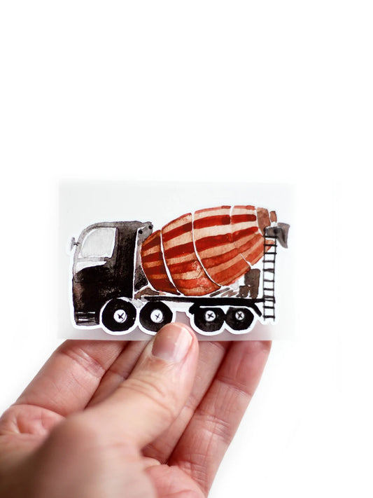 Iron-on patch concrete mixer