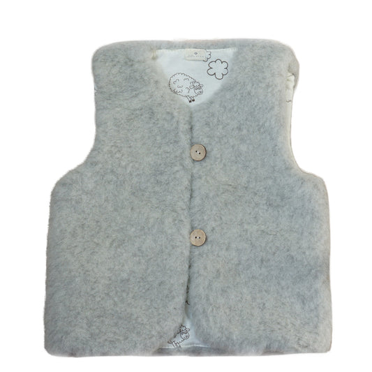 Gray merino wool vest