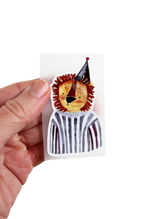 Birthday lion iron-on patch