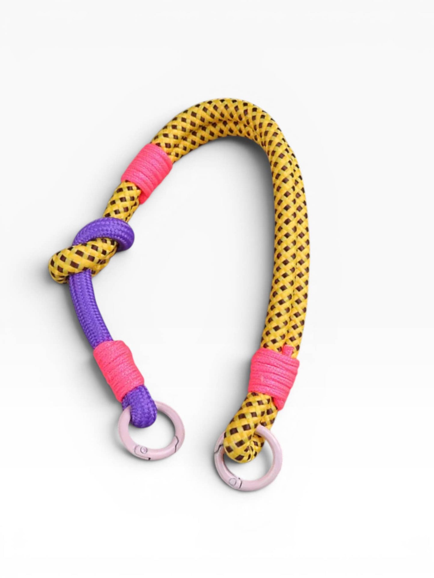 Handyband & Taschenanhänger Chubby Rope Yellow Lila Pink 💜💛