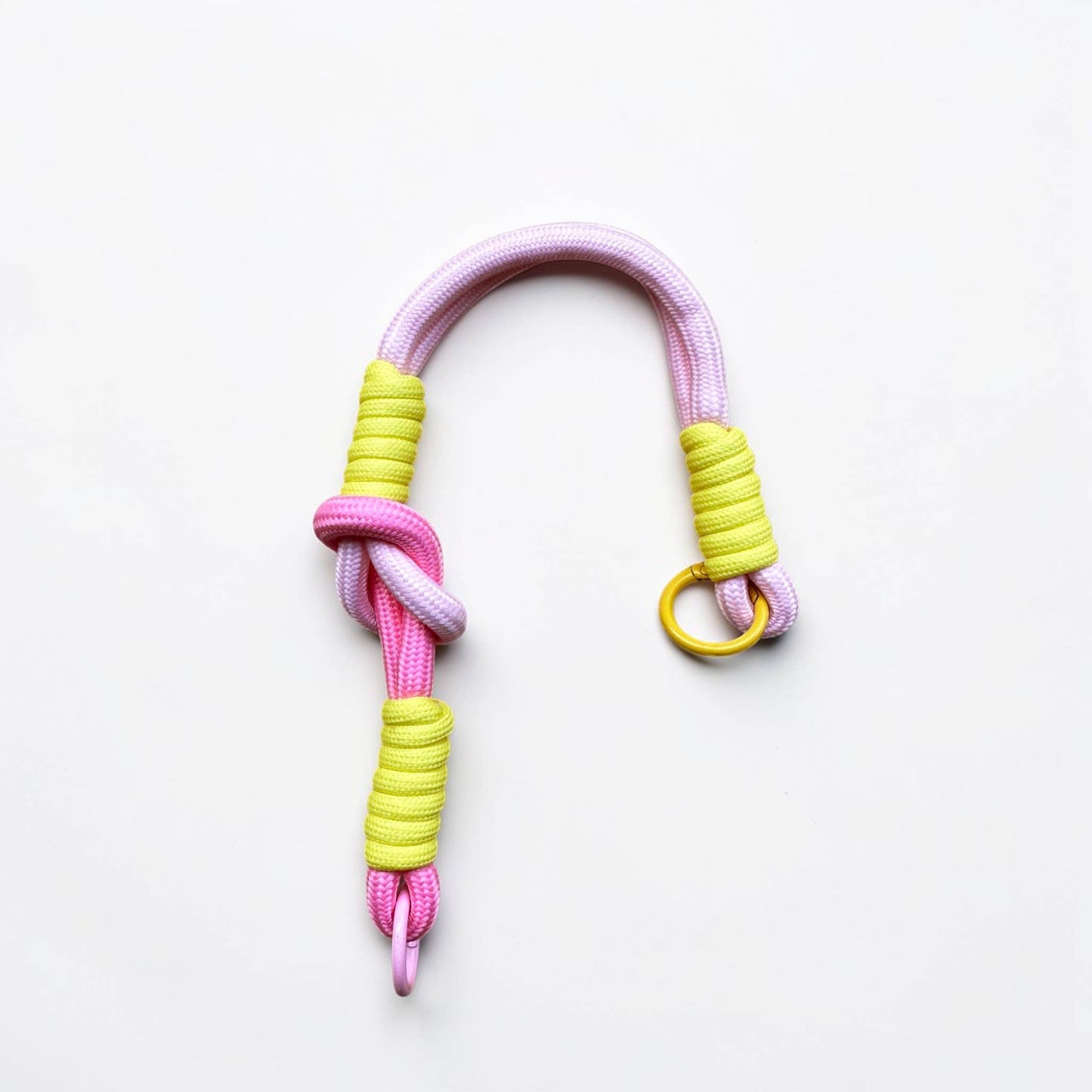 Handyband & Taschenanhänger Chubby Rope Neongelb Rosa 💛🩷