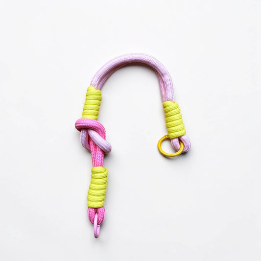 Handyband & Taschenanhänger Chubby Rope Neongelb Rosa 💛🩷