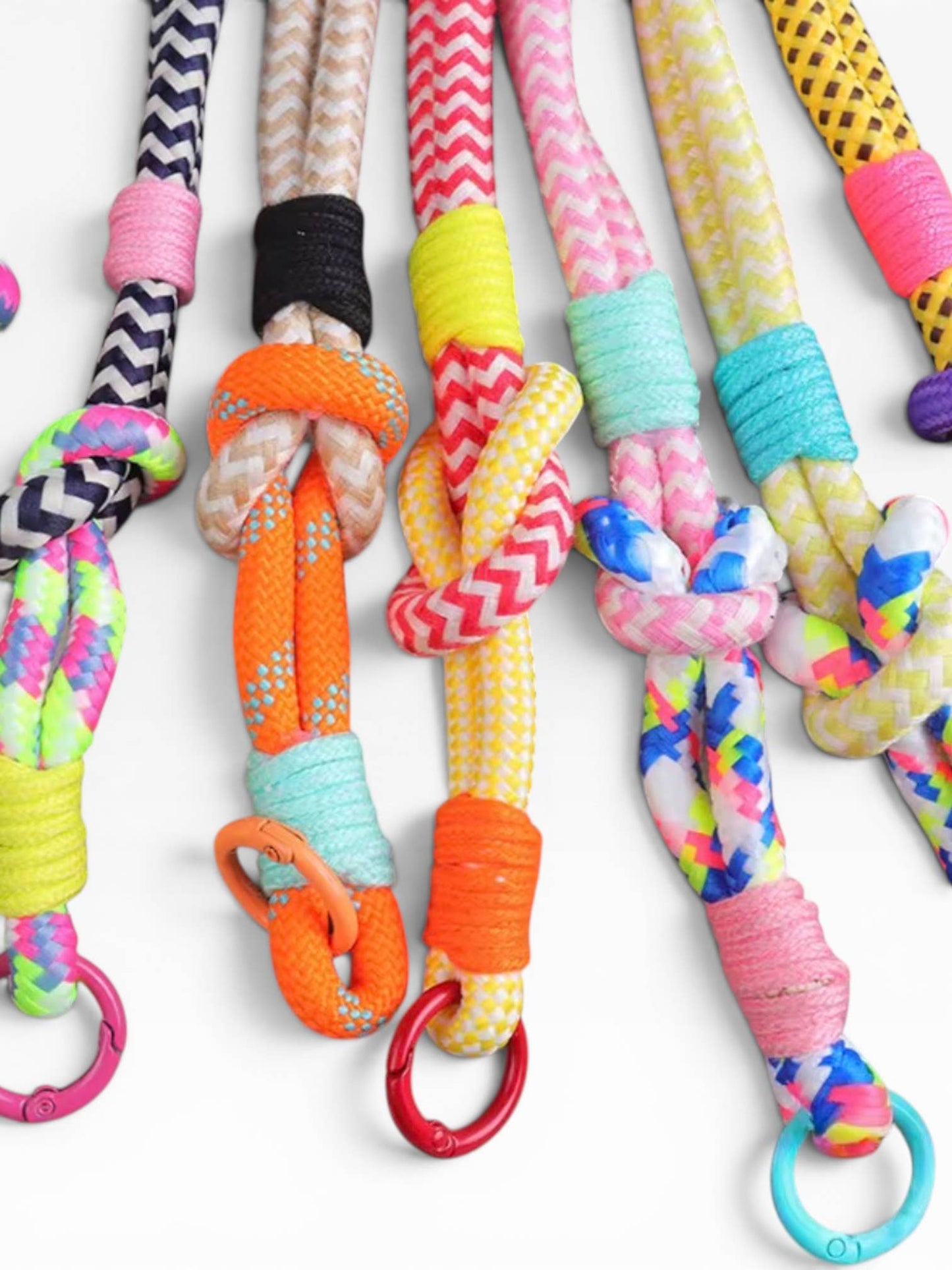 Handyband & Taschenanhänger Chubby Rope Neongelb Rosa 💛🩷