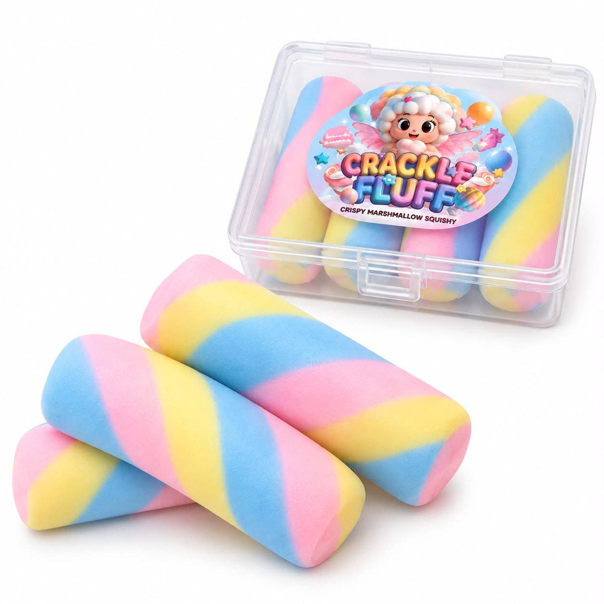 Weiches, knuspriges Marshmallow Squishy Pastellig Bunt ✨🍡🍬⛓️‍💥