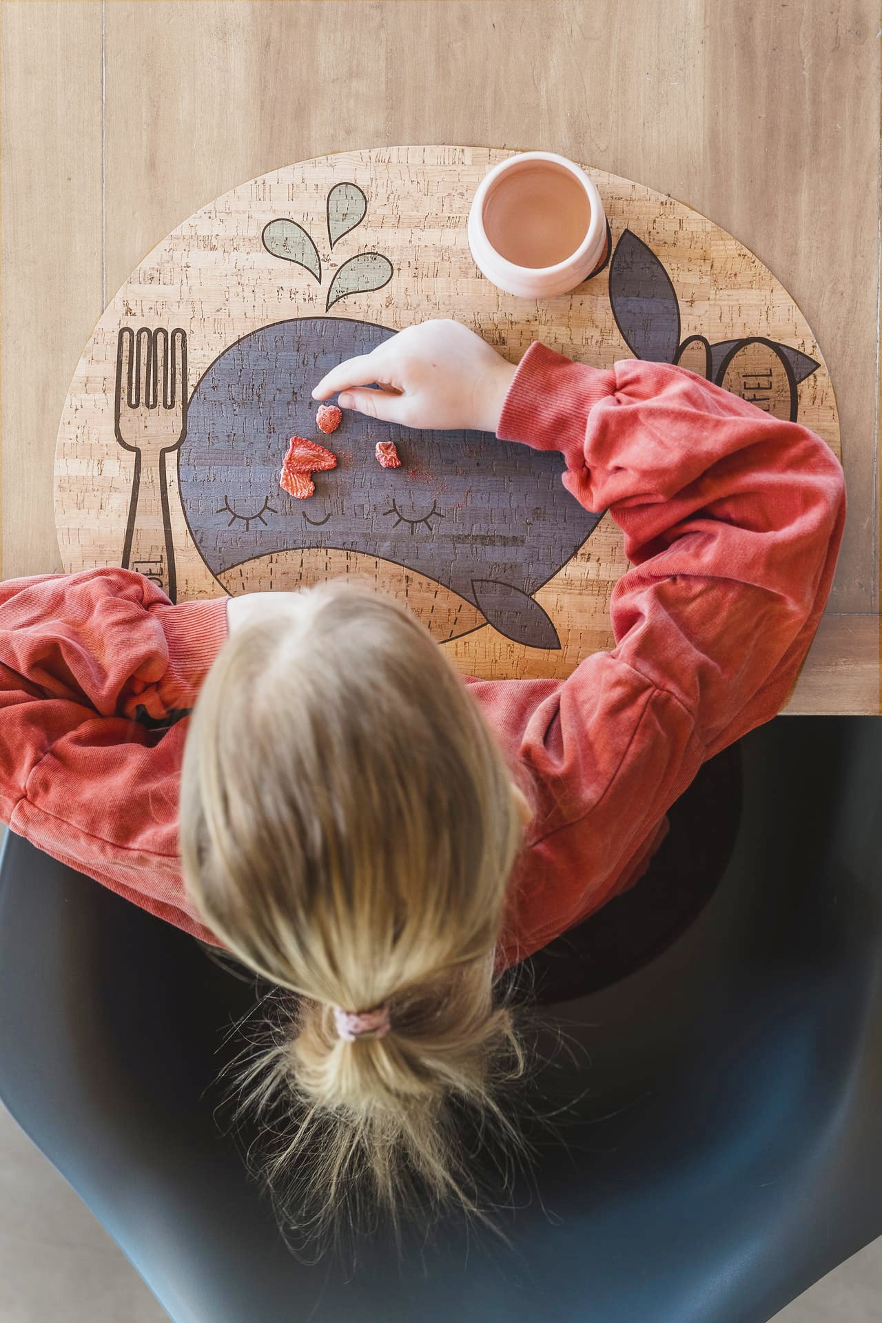Singing Whale cork placemat 