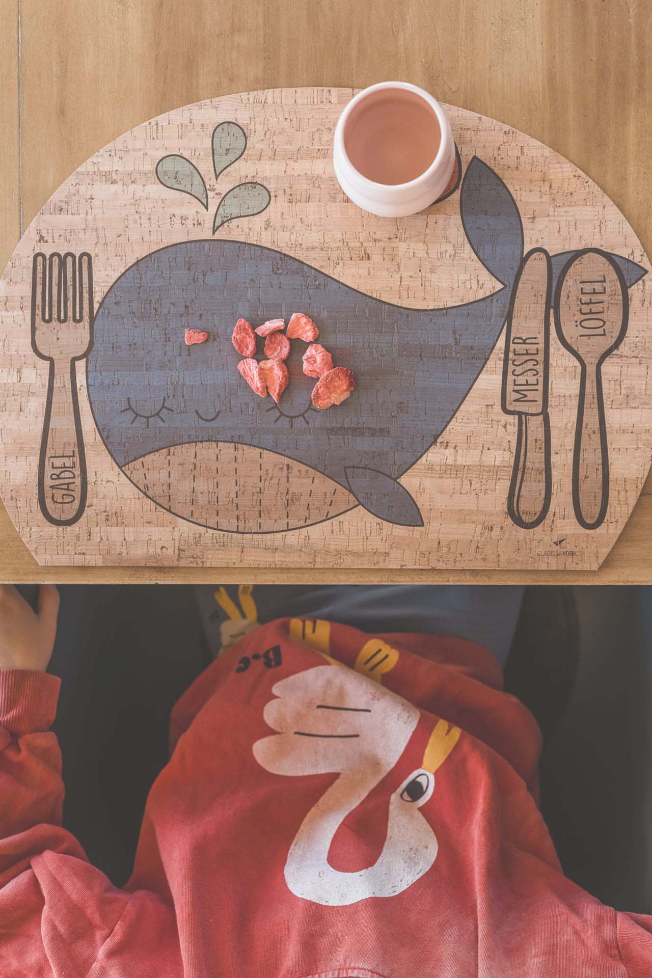 Singing Whale cork placemat 