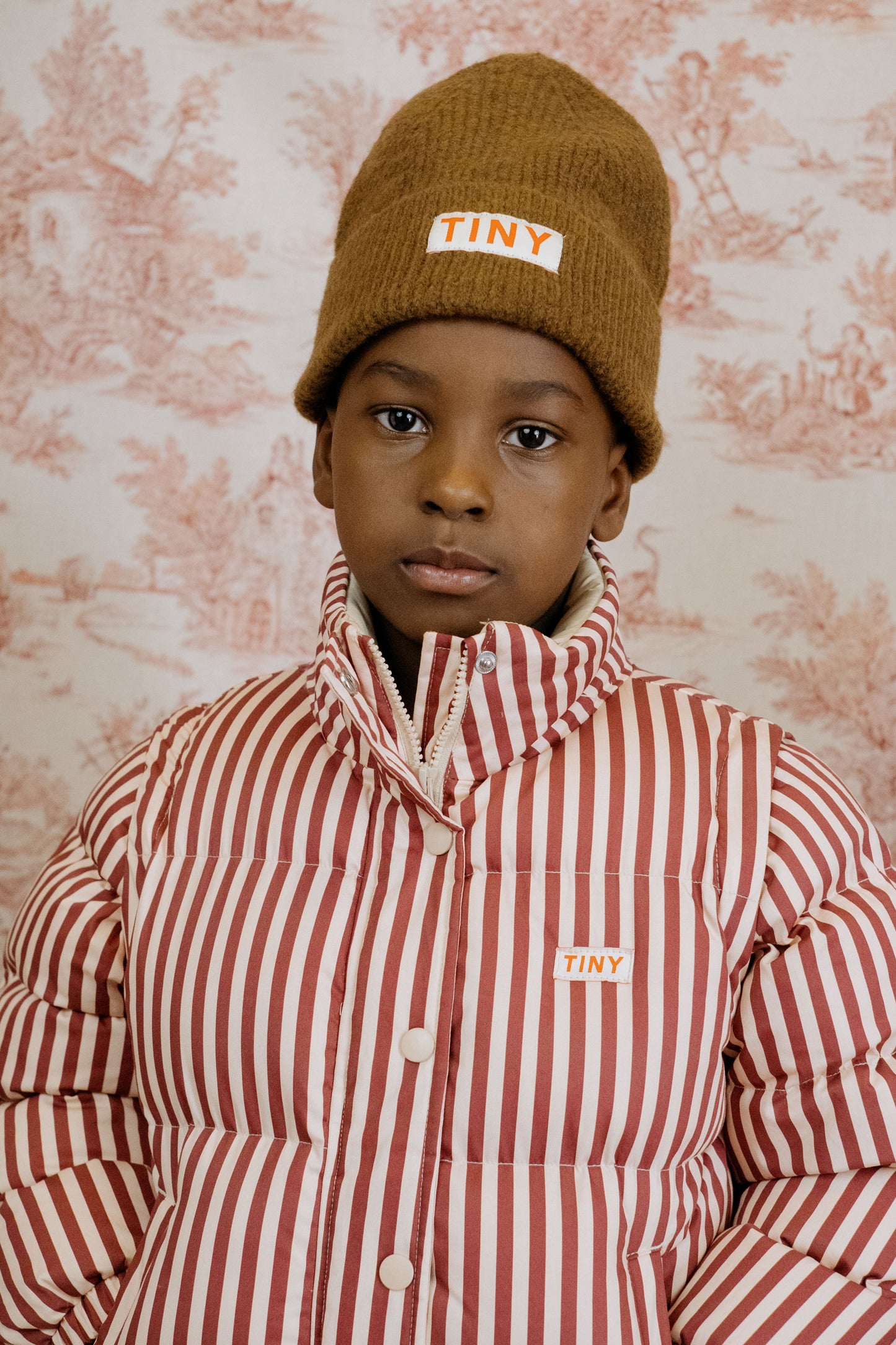 Tinycottons Stripes Pufferjacke/Weste 2in1 Vanilla