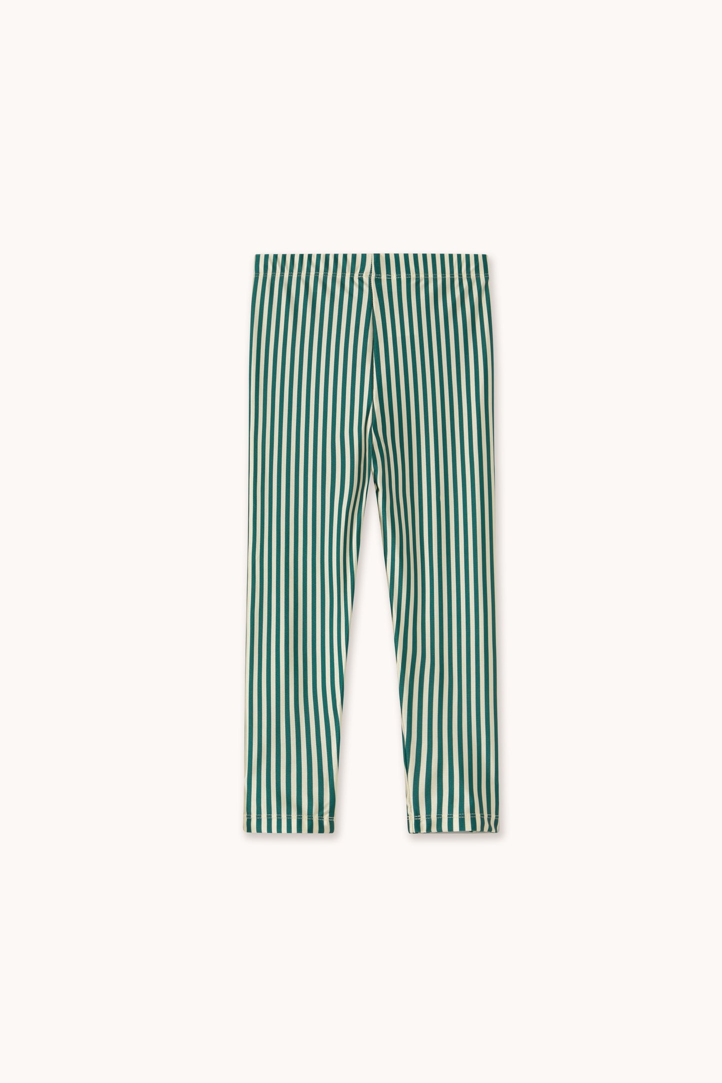 Stripes Shiny Leggings Dark Green