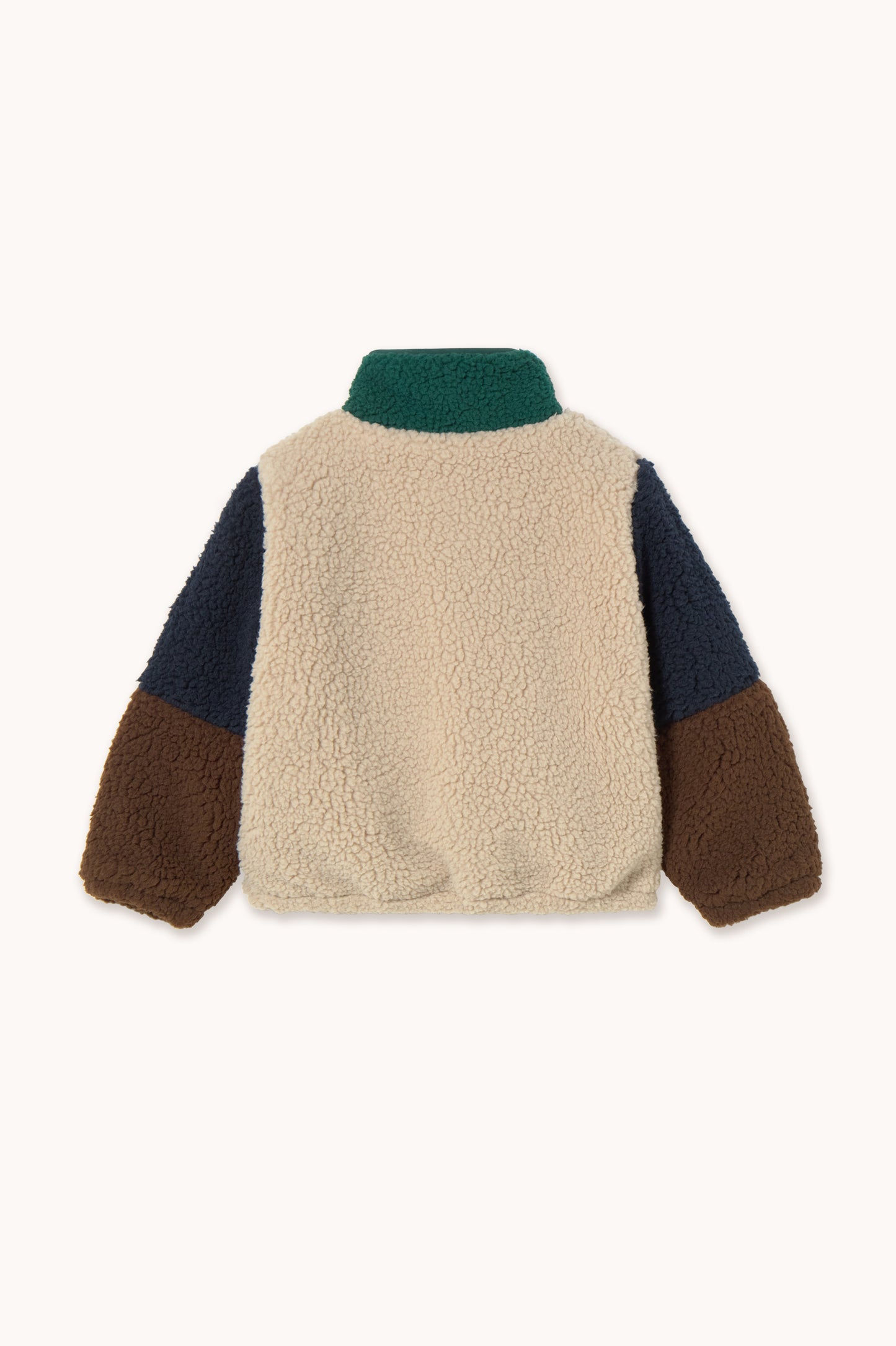 Tinycottons Color Block Polar Sherpa Jacket Dark green