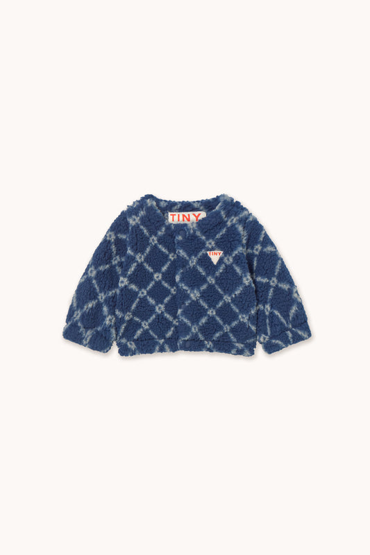 Tinycottons Flower Grid Baby Sherpa Jacket
