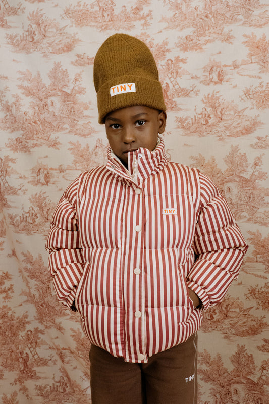Tinycottons Stripes Pufferjacke/Weste 2in1 Vanilla