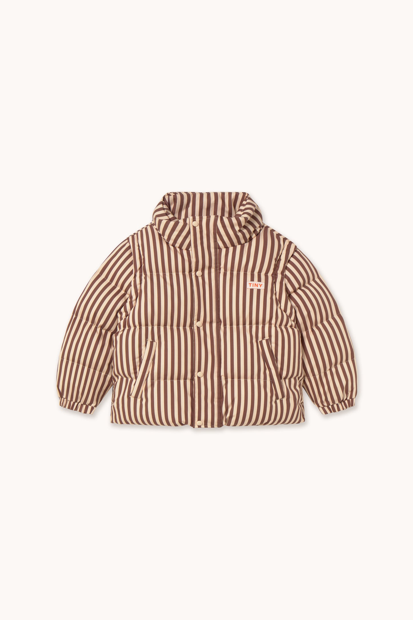 Tinycottons Stripes Pufferjacke/Weste 2in1 Vanilla