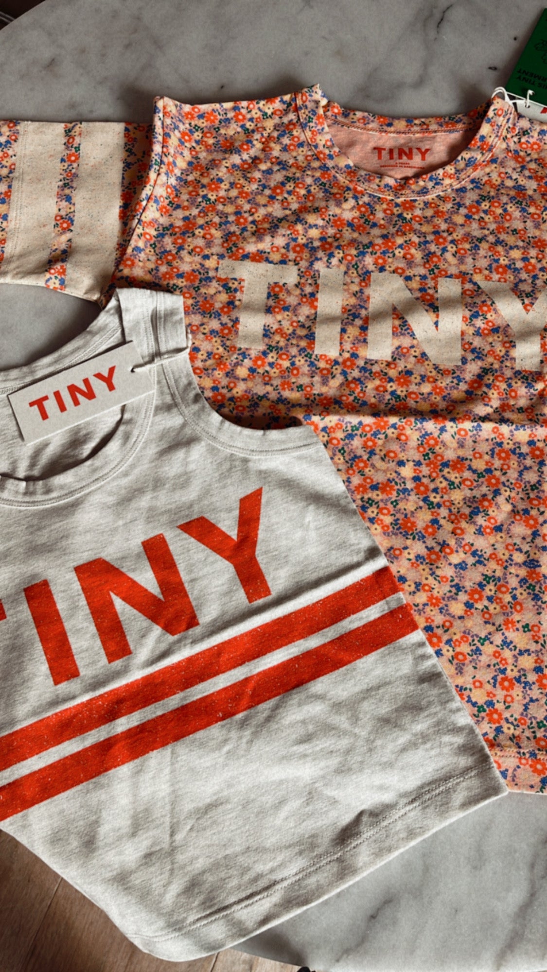 Mood Sporty flower collage stripes shirt and tank top