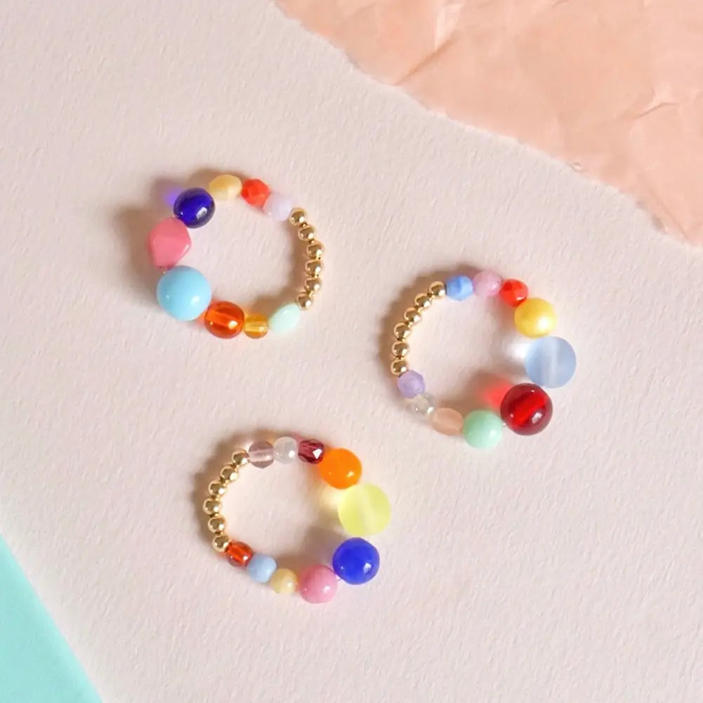 Anello BOULE Summer Edition Blu notte, rosa, turchese e arancione