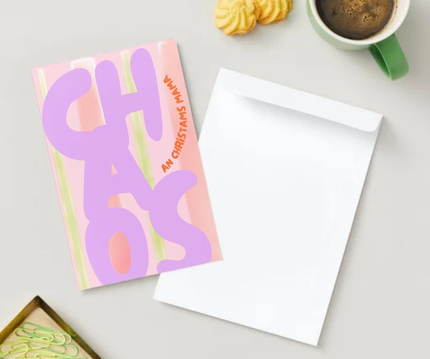 Mini poster chaos to ChristAm's mom 14x21 cm 🍊🧡