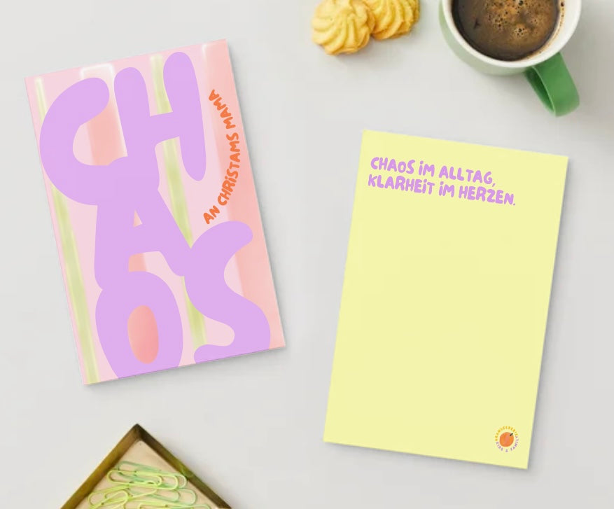 Mini poster chaos to ChristAm's mom 14x21 cm 🍊🧡