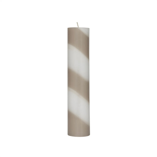 Candy Candle Stumpenkerze Clay/White von OyOy Living