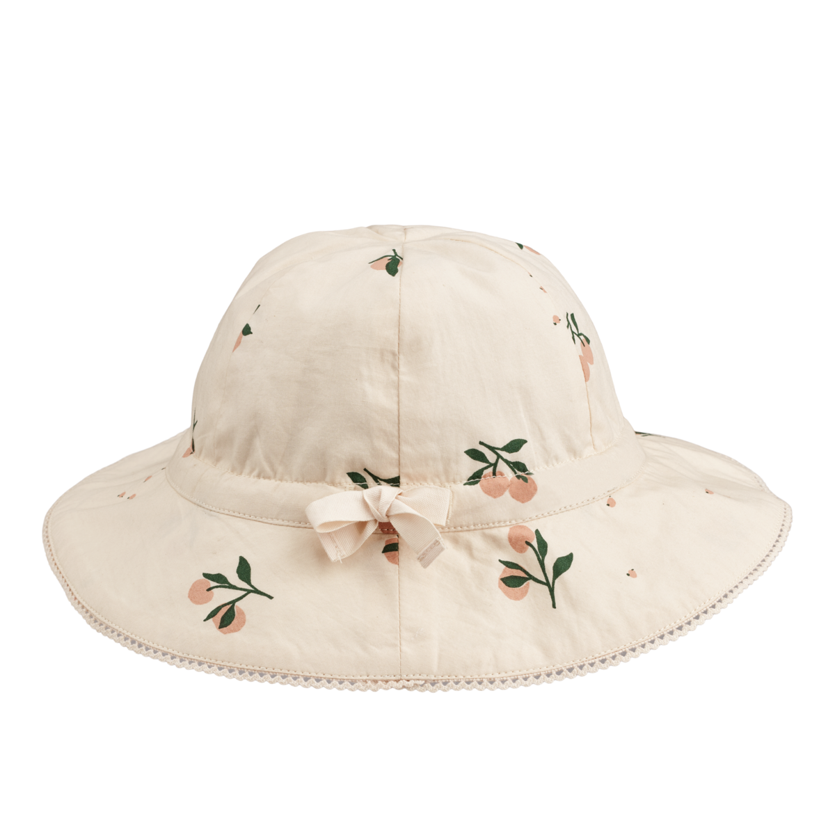 Norene sun hat with peach print 🍑