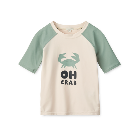 UV swimming shirt Noah with “Oh Crab” print