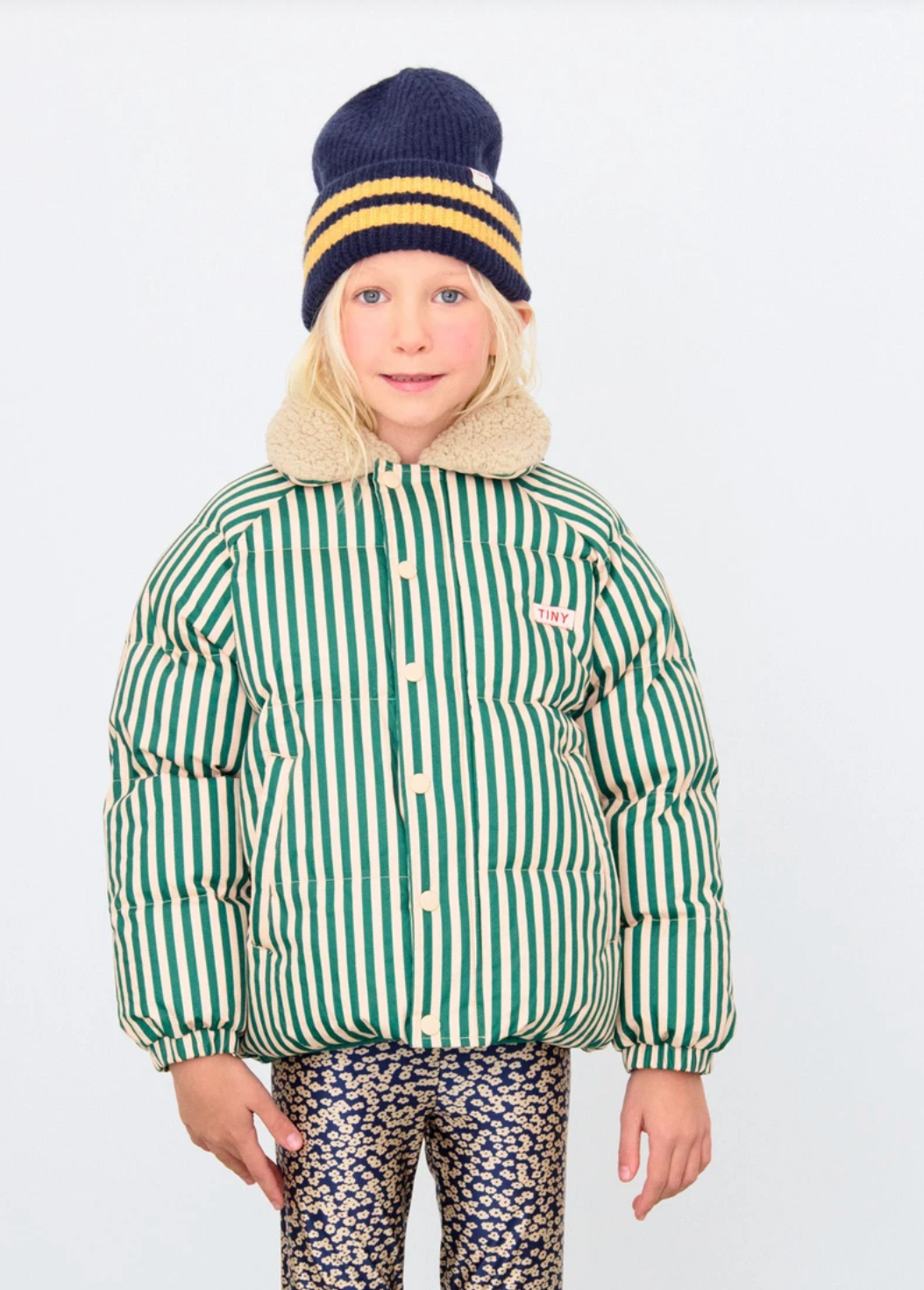 Tinycottons Green Stripes Pufferjacke
