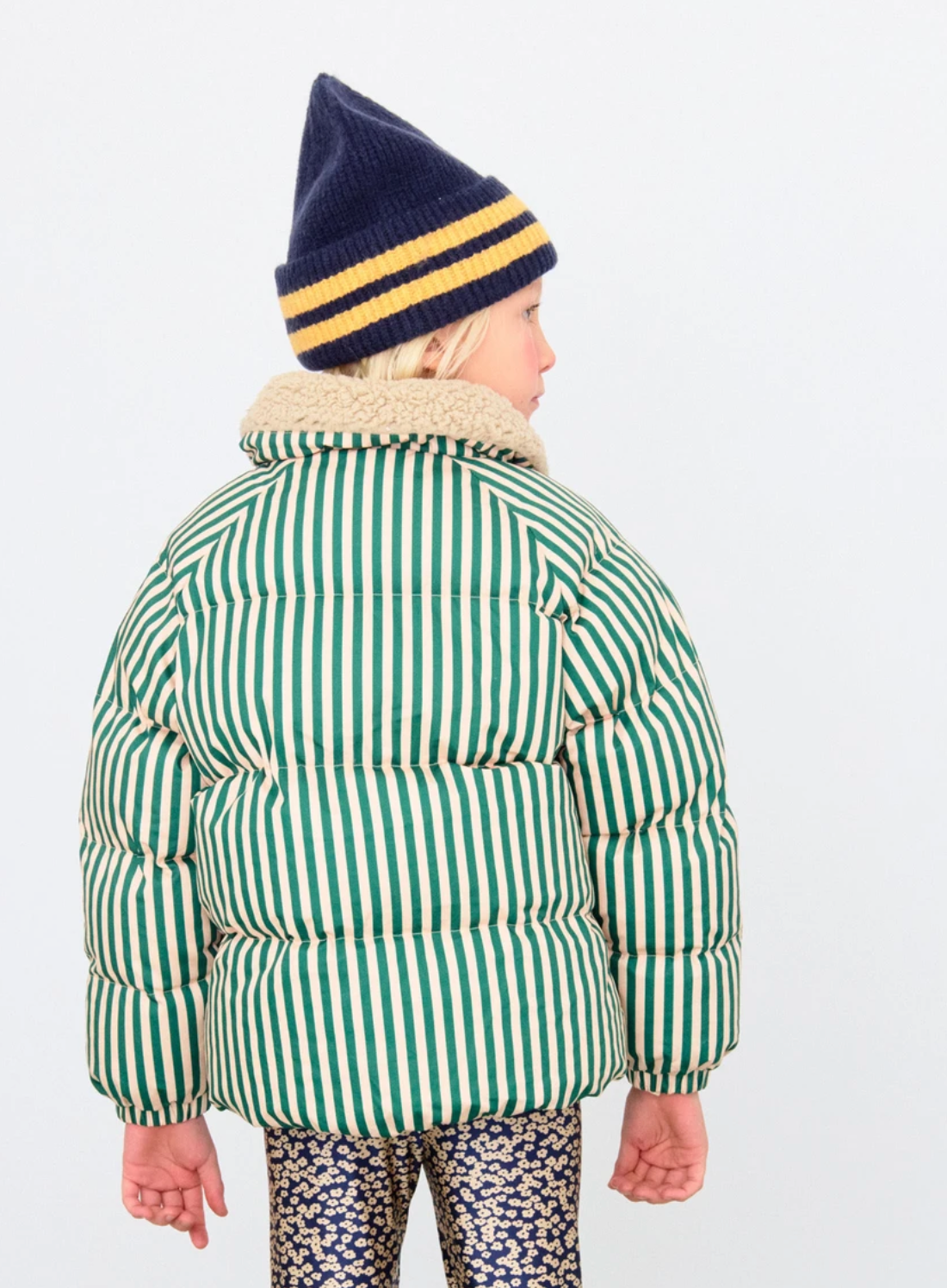 Tinycottons Green Stripes Pufferjacke