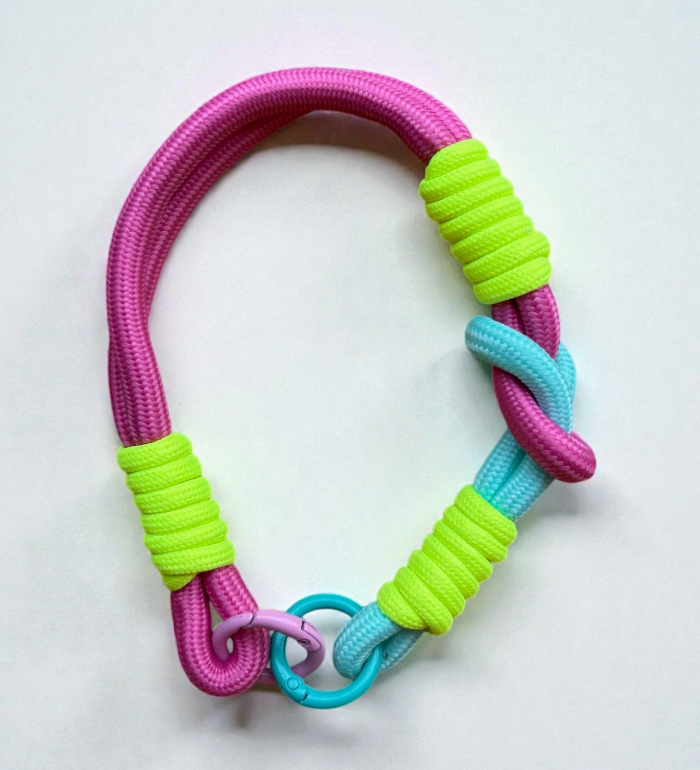 Handyband & Taschenanhänger Chubby Rope Magenta Neon Grün Türkis 💜💚🩵