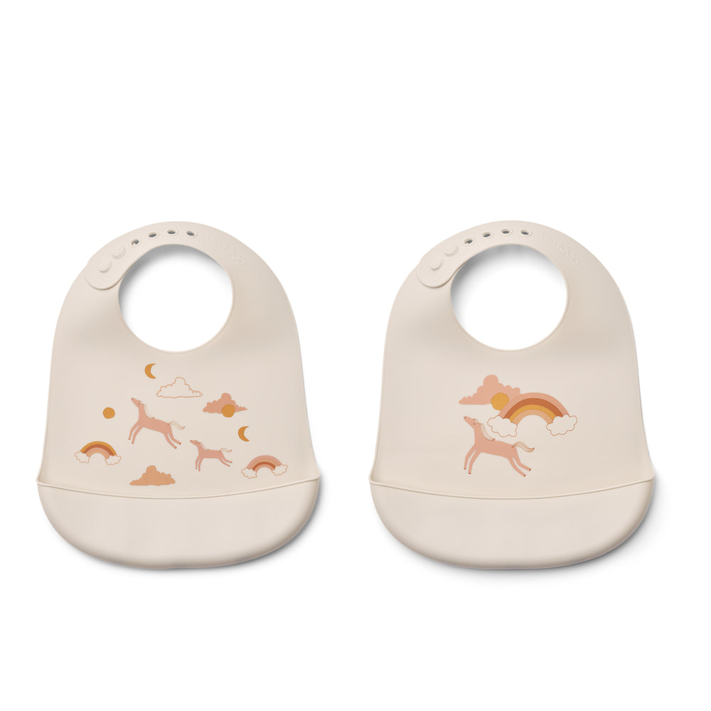 2er Set Silikon Baby Lätzchen Tilda "Dream"