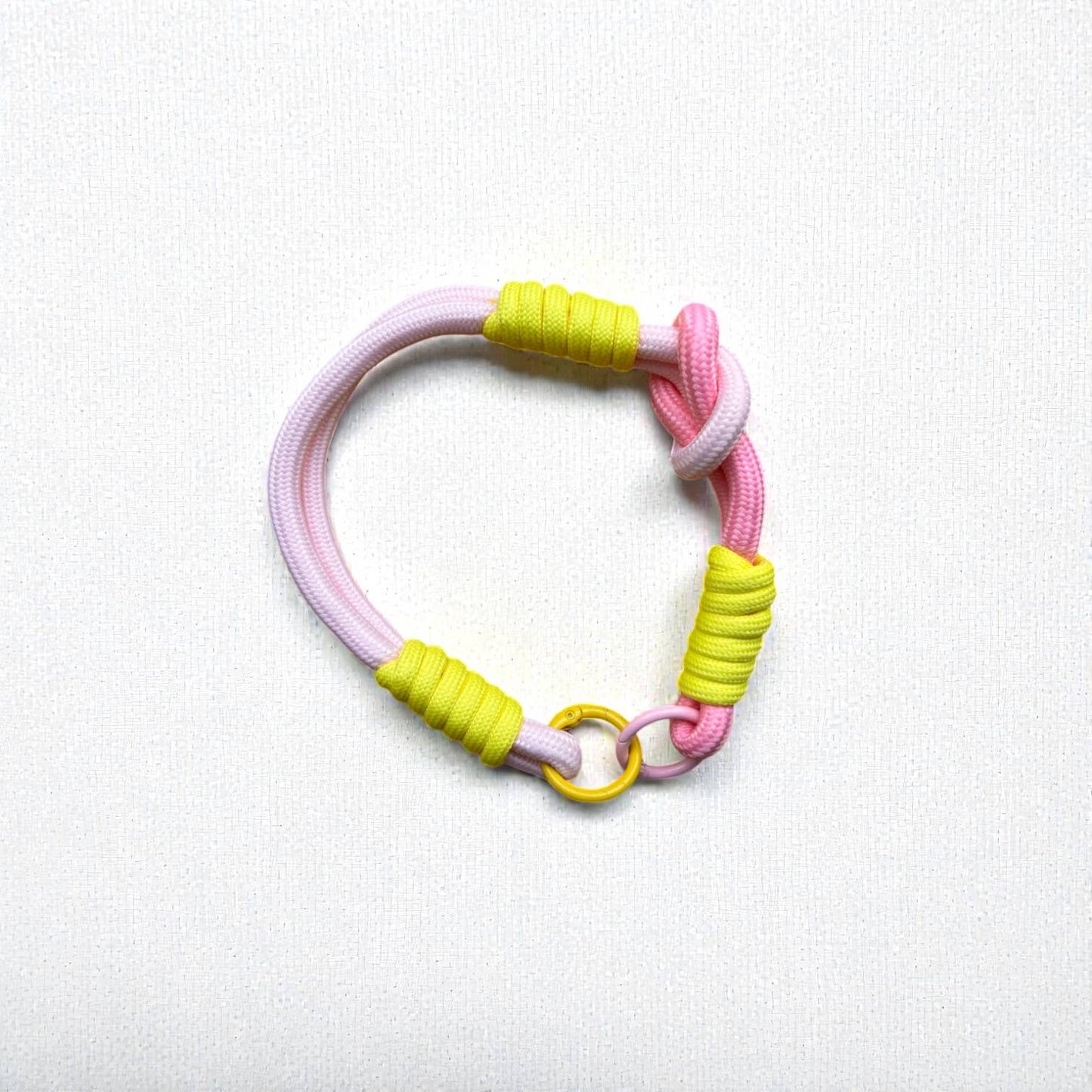 Handyband & Taschenanhänger Chubby Rope Neongelb Rosa 💛🩷