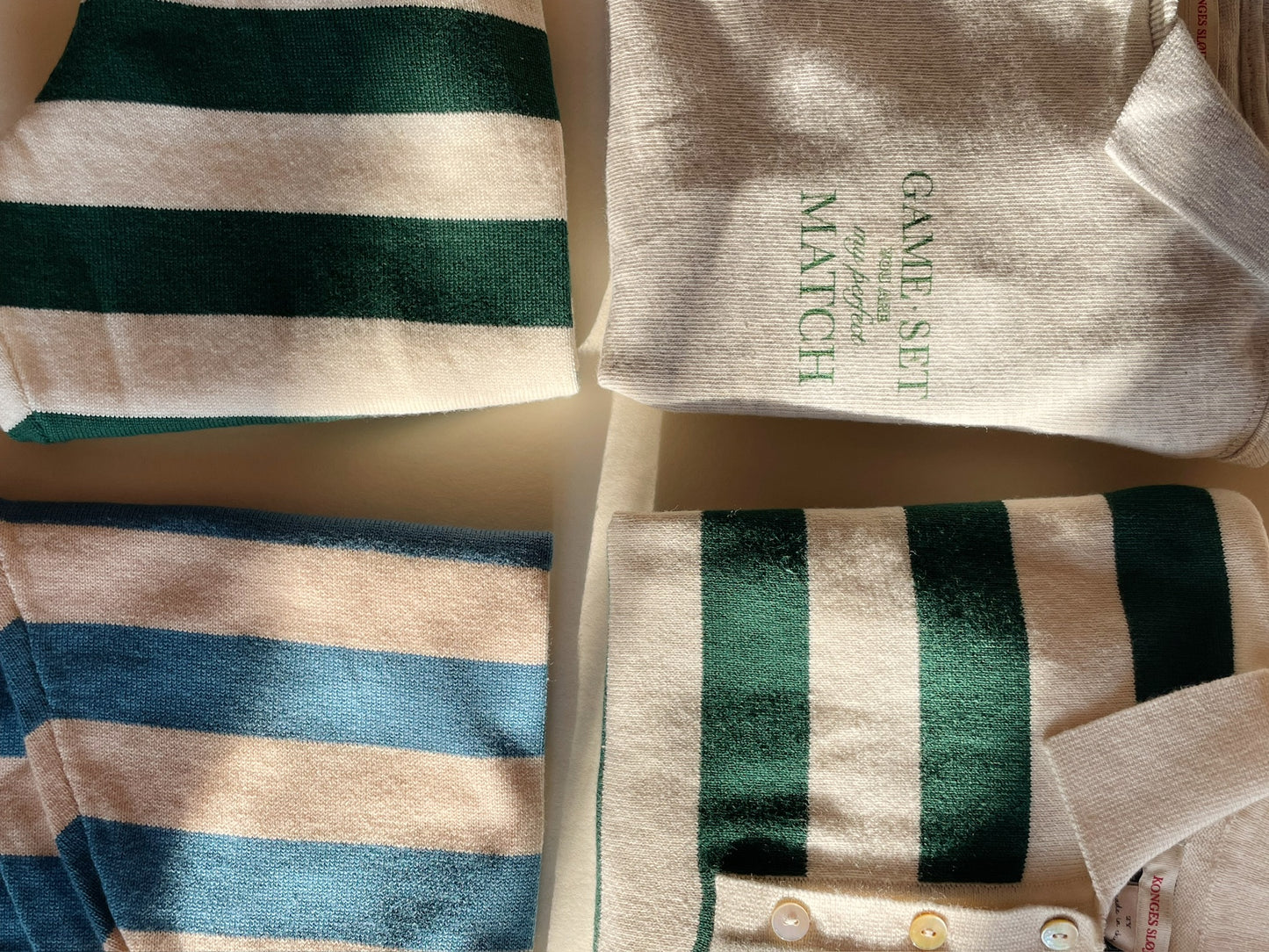 Manis Knit Polo Pine Grove Stripe