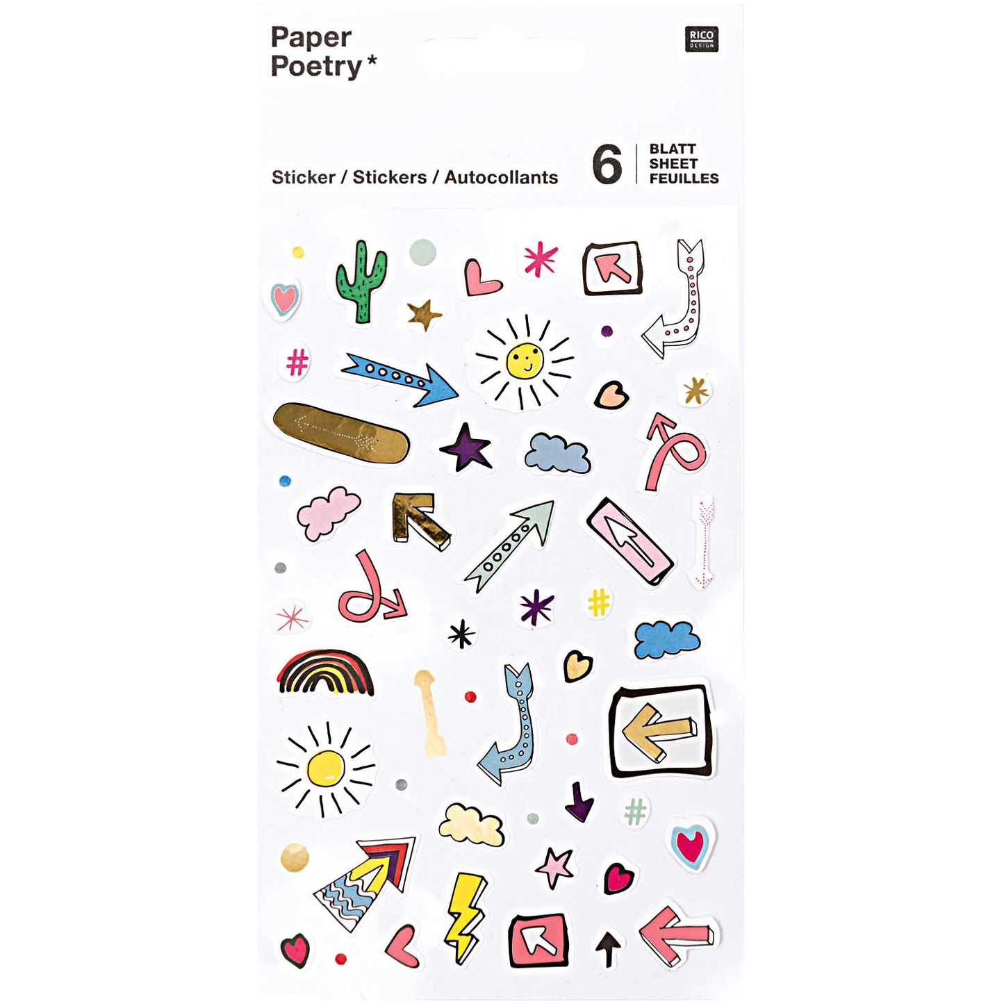 Advent calendar sticker powder/gold