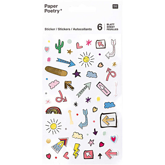 Advent calendar sticker powder/gold