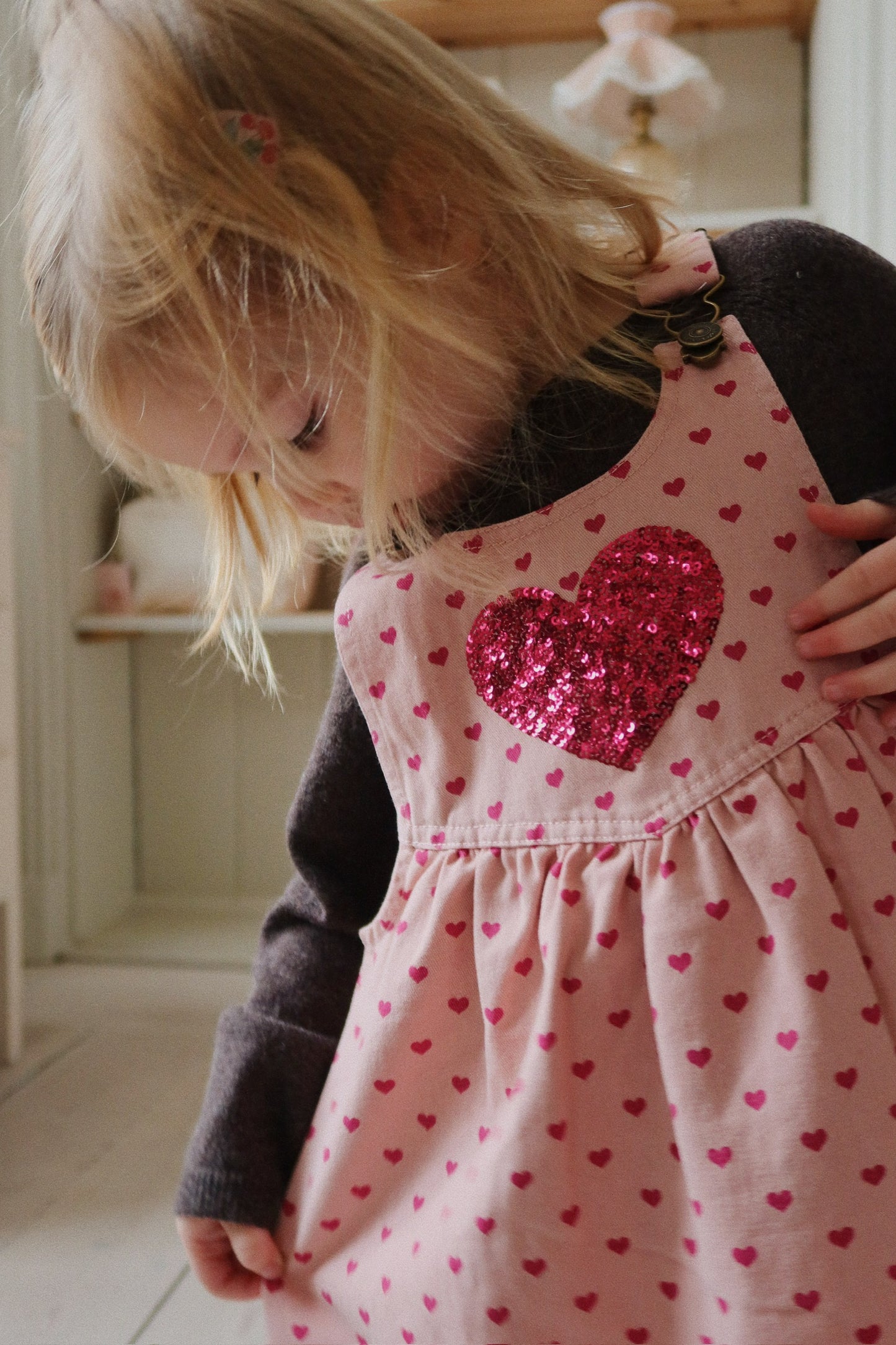 Nola Dress Berry Coeur Pailletten