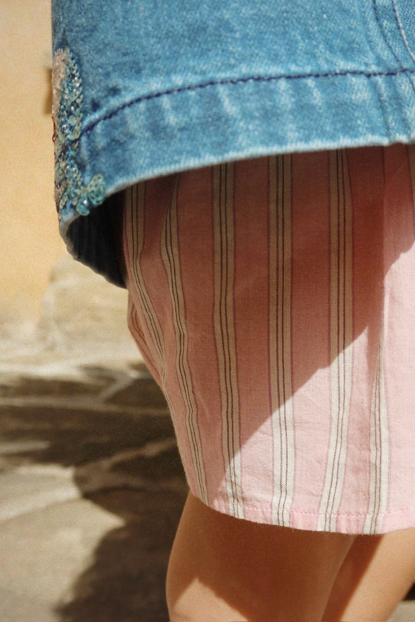 3er Set leichte gestreifte Shorts Azur von Konges Slojd GOTS