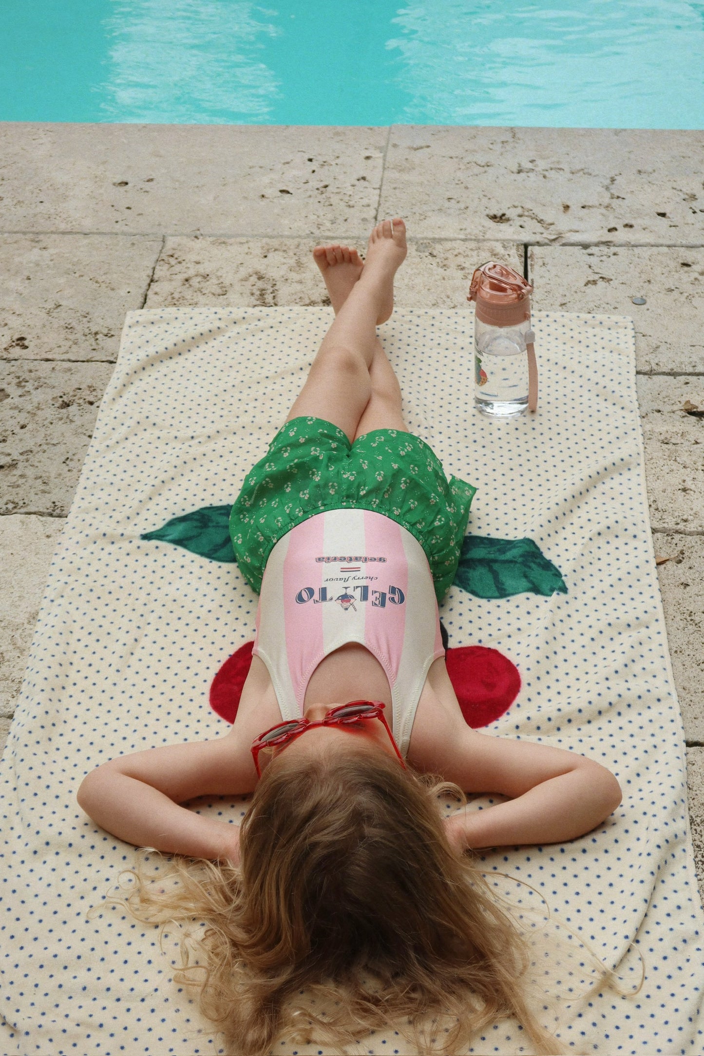 Striped Pomia Swimsuit with Gelato 🍦🍧🍡 Print
