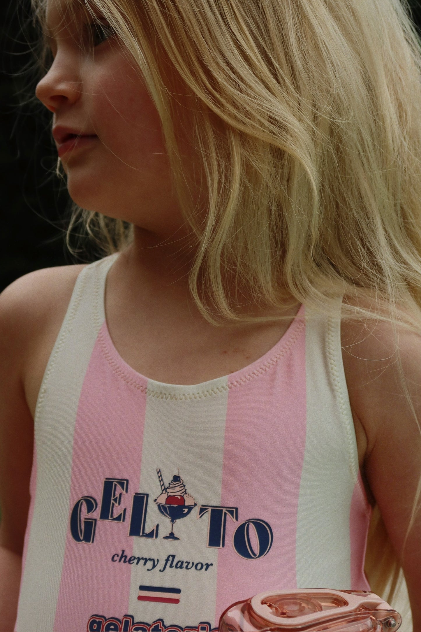 Striped Pomia Swimsuit with Gelato 🍦🍧🍡 Print