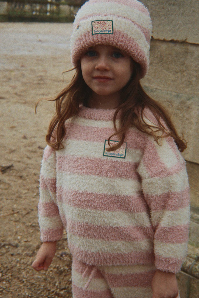 Softy Beanie 🩷🪷Rosy Stripe