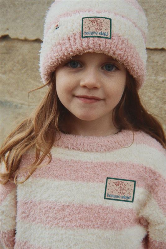 Softy Beanie 🩷🪷Rosy Stripe